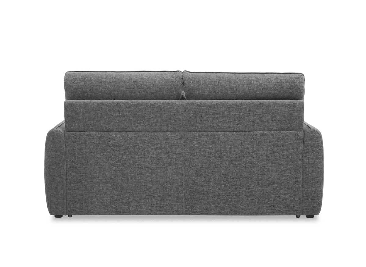 Canapé convertible express 3 places matelas 15 cm en tissu texturé terracotta ADILIO - DécoInParis