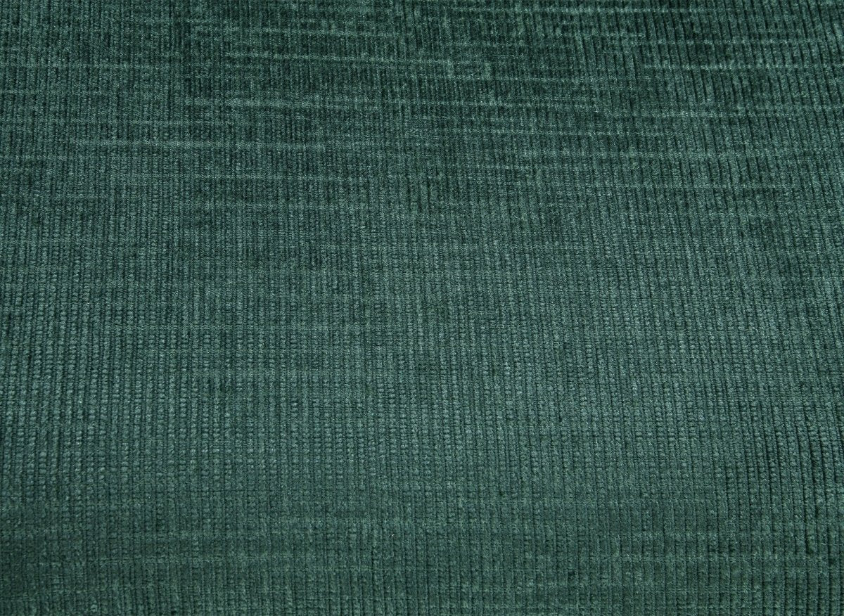 Canapé d'angle convertible avec coffre en velours chiné vert LUFY - Angle gauche - DécoInParis