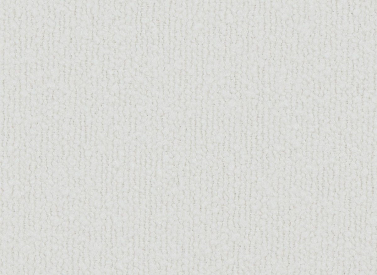 Canapé d'angle modulable en tissu effet peau de mouton blanc écru HARLEM - DécoInParis