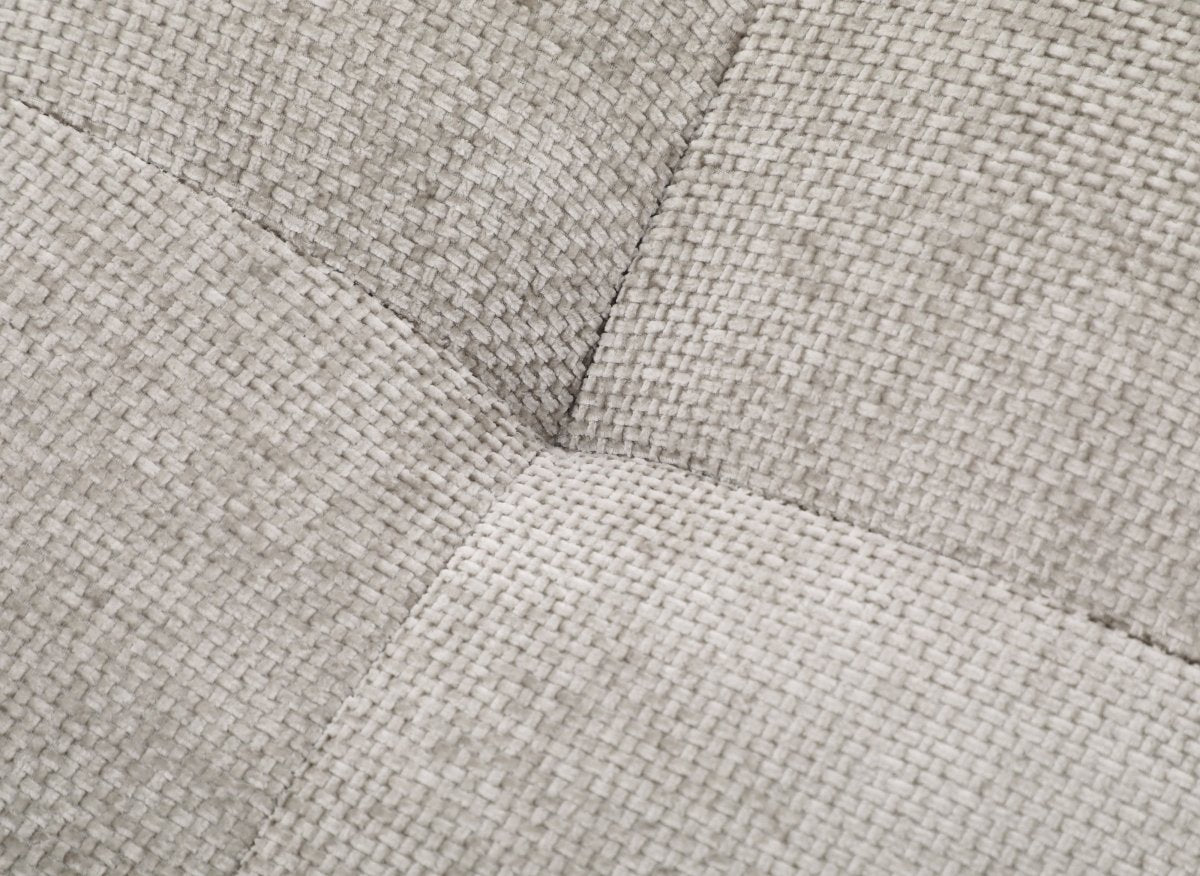 Canapé d'angle relax électrique en velours chiné taupe PALMIRE - DécoInParis