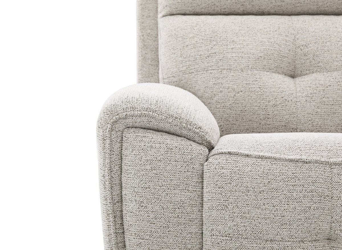 Canapé droit relax électrique 3 places en velours texturé beige PATRICIA - DécoInParis
