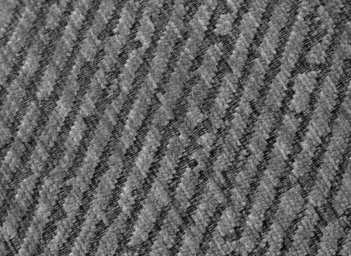 Coussin gris à rayures et surpiqûres noires 45x45 cm ZIGGY - DécoInParis