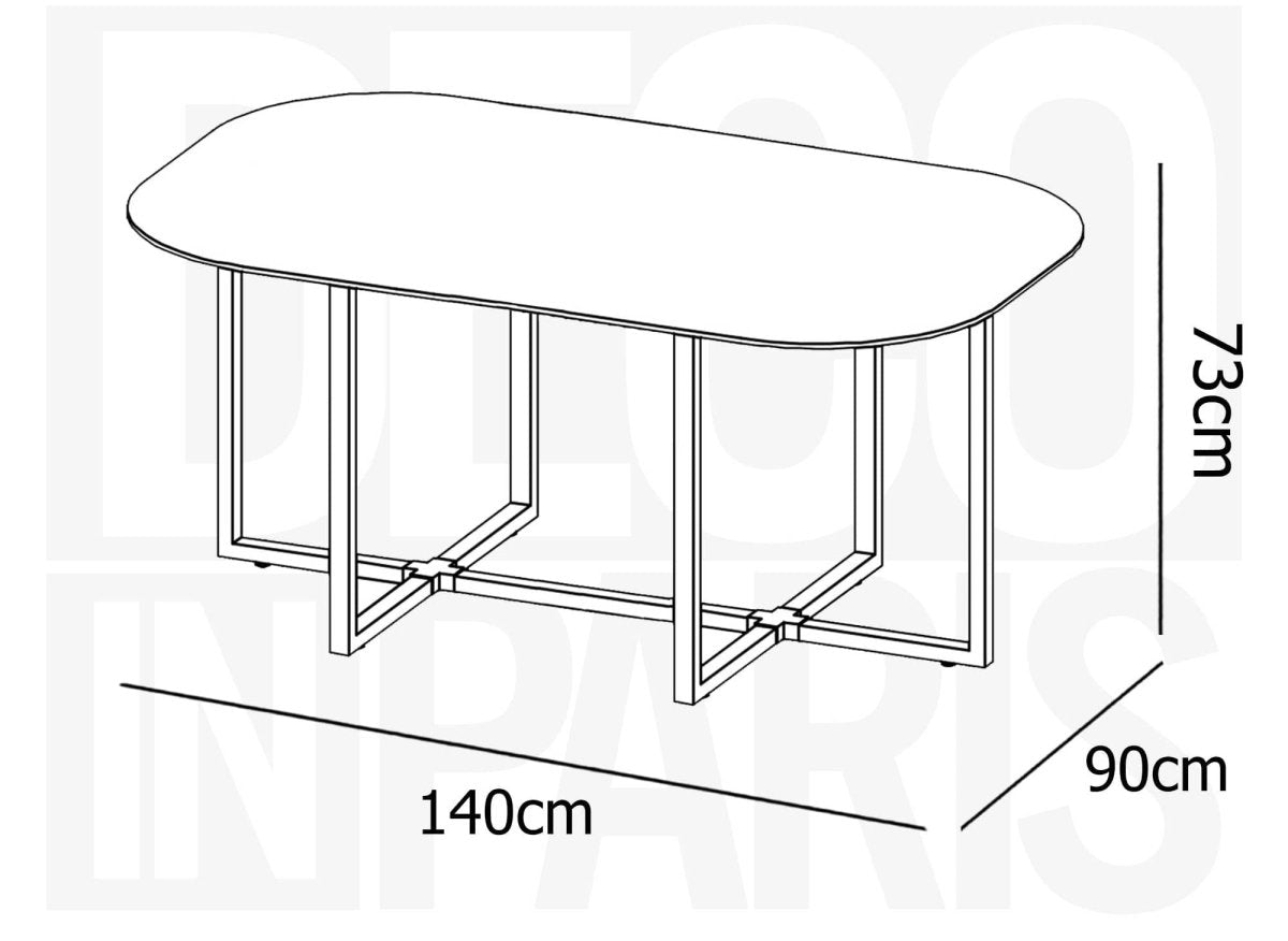 Ensemble table + 6 chaises encastrables gris FLEN XL - DécoInParis