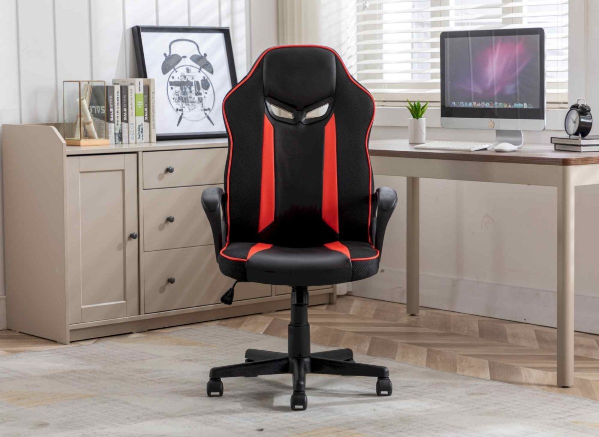 Fauteuil de bureau gaming noir et rouge MICRON - DécoInParis