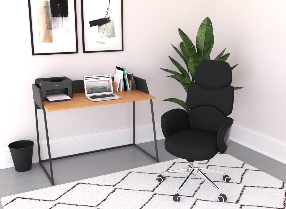 Fauteuil de bureau noir ALFA - DécoInParis