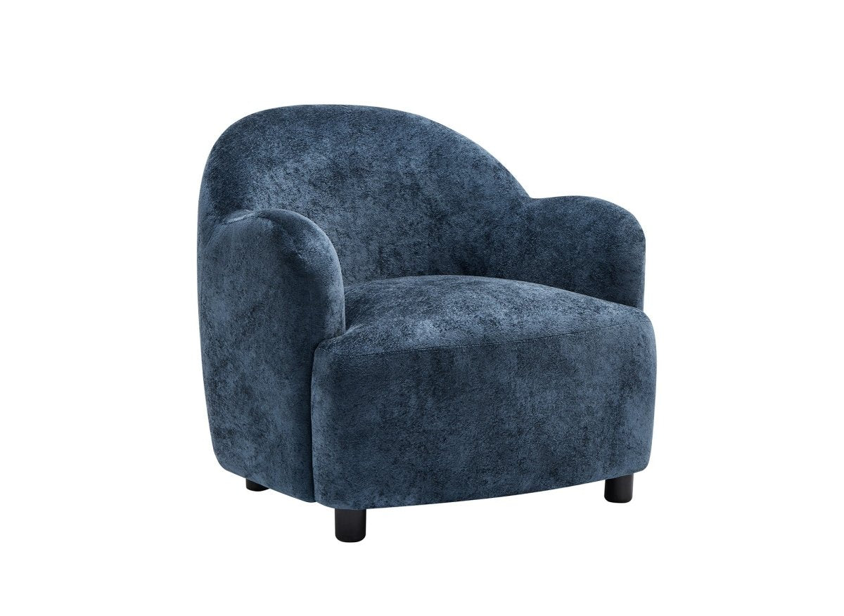 Fauteuil en velours bleu SWING - DécoInParis