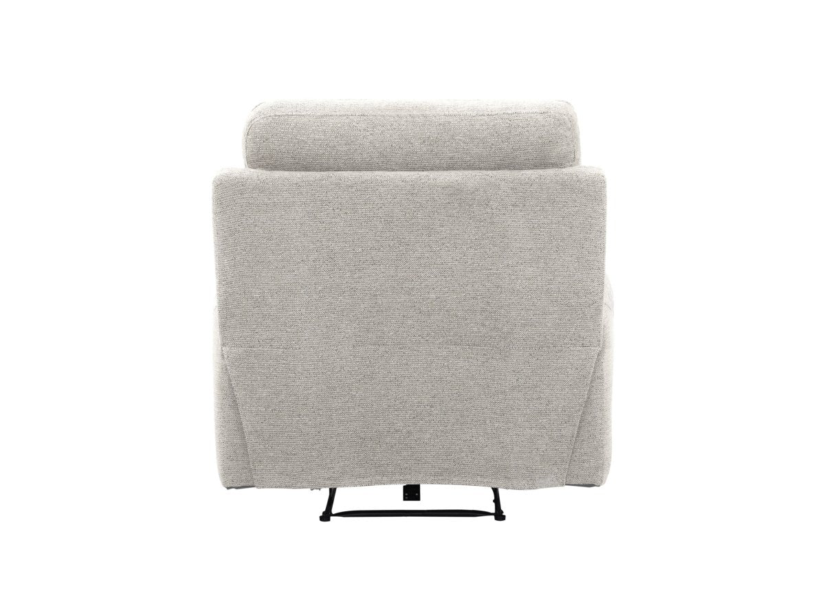 Fauteuil relax électrique en velours texturé beige PATRICIA - DécoInParis
