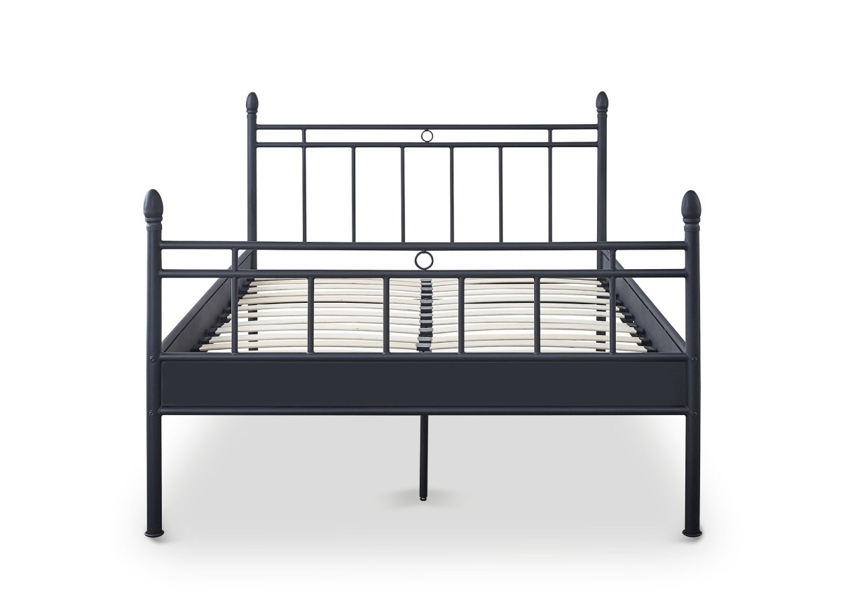 Lit double en métal noir KADY 140 x 190 cm - DécoInParis