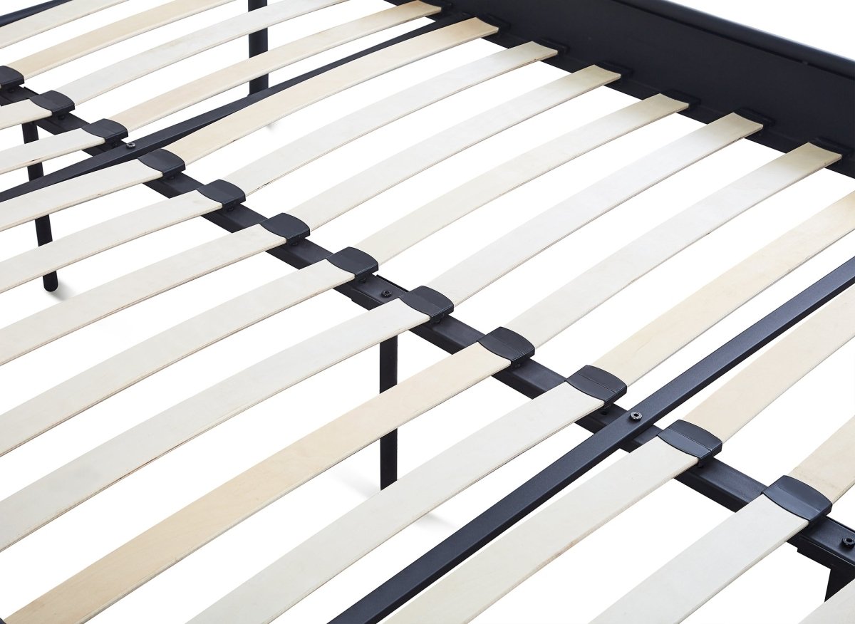 Lit double en métal noir KADY 140 x 190 cm - DécoInParis