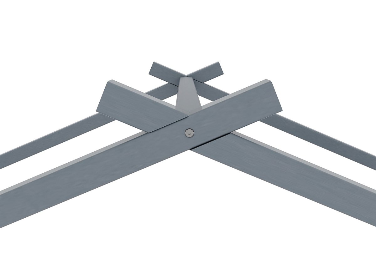 Lit gigogne cabane en bois gris 90 x 190 cm MILIO - DécoInParis