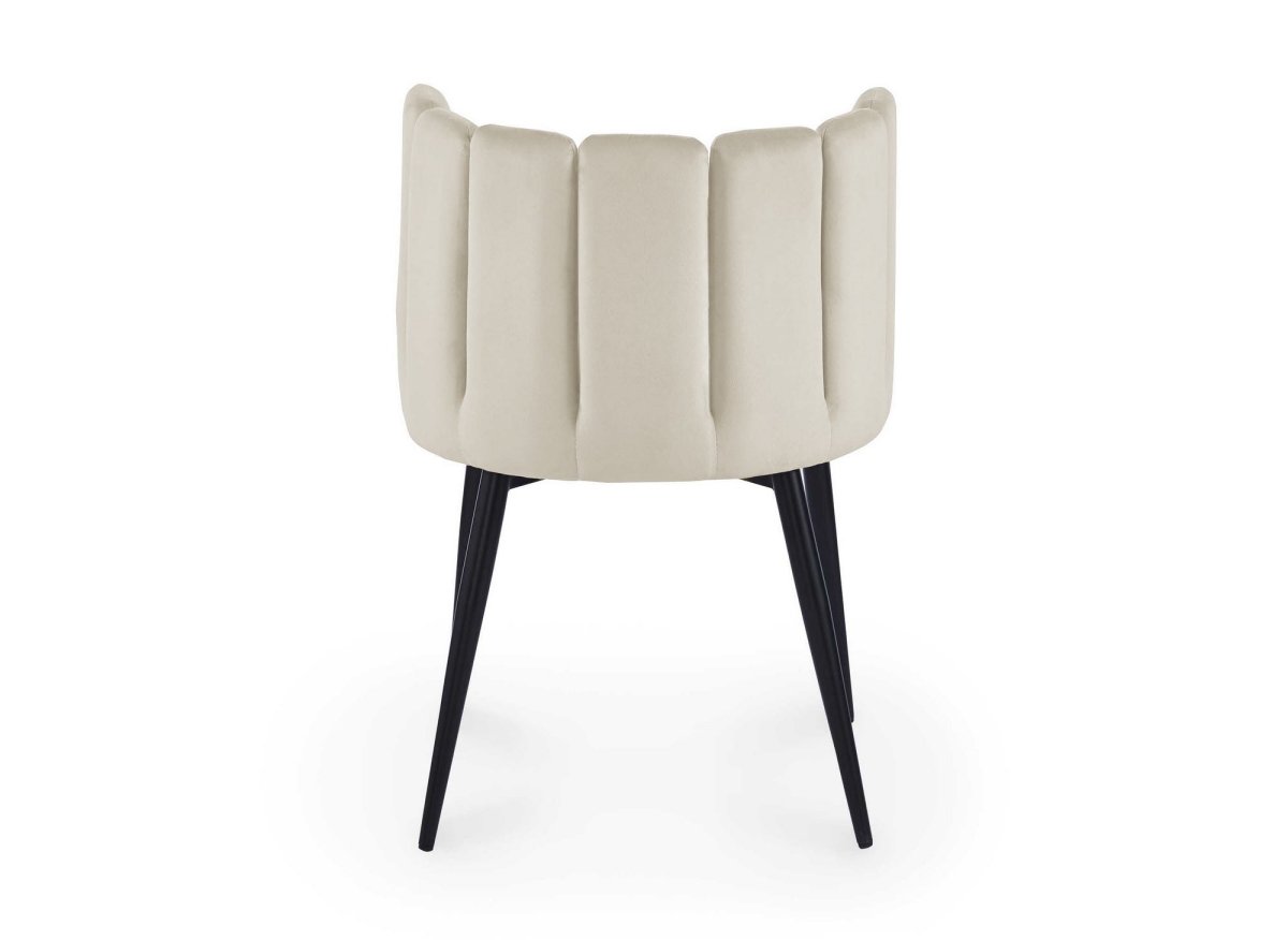 Lot de 2 chaises design en velours beige DEBBY - DécoInParis