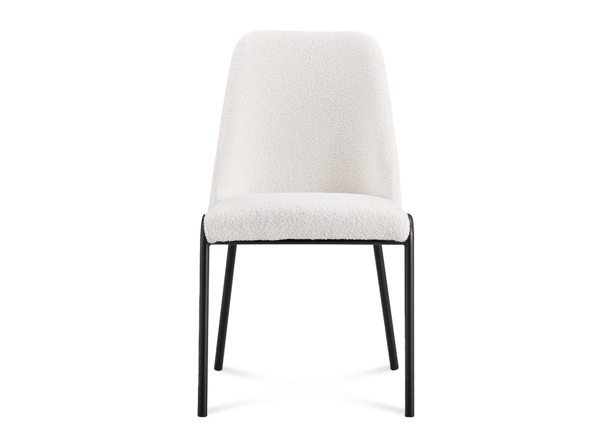 Lot de 2 chaises effet peau de mouton blanc APRIL - DécoInParis