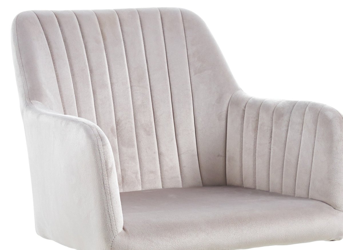 Lot de 2 chaises en velours beige pieds en métal noir RATUS - DécoInParis