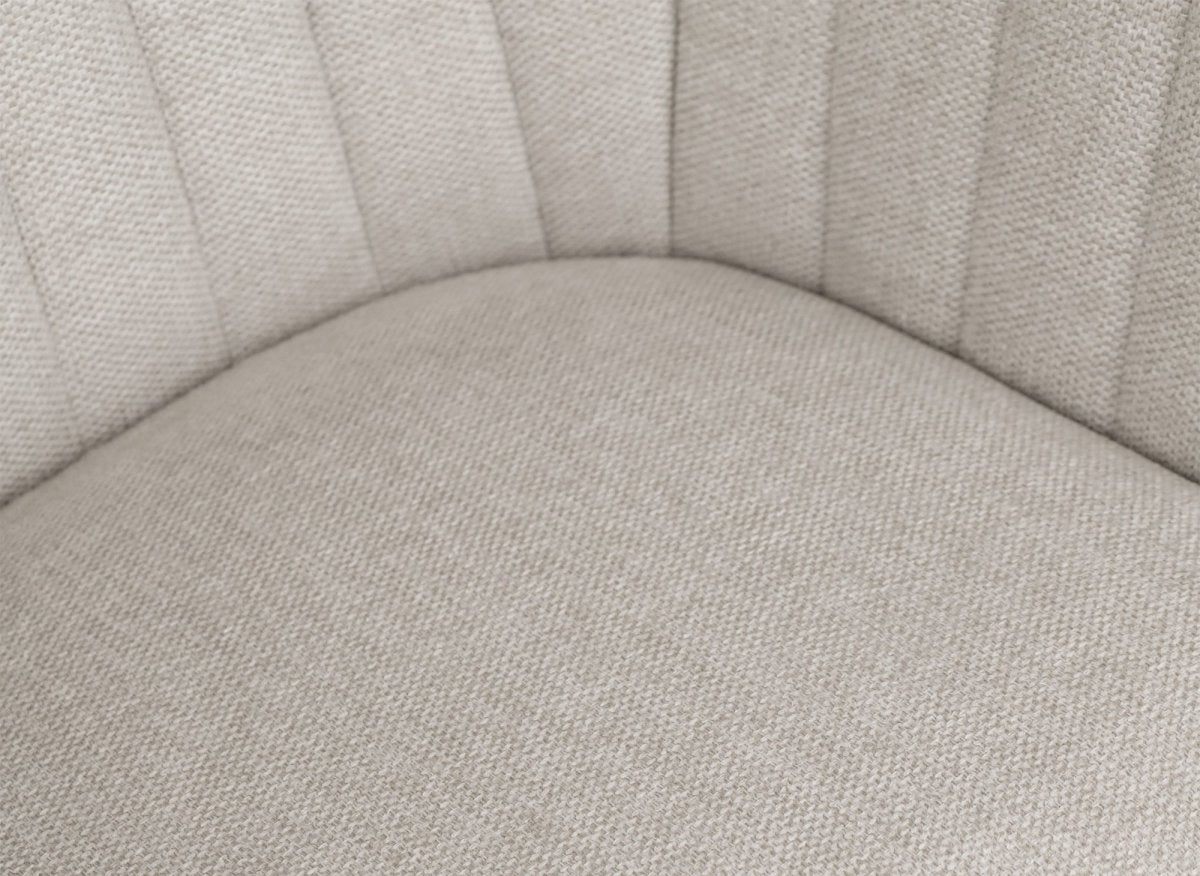 Lot de 2 chaises pivotantes en tissu beige MARLEY - DécoInParis