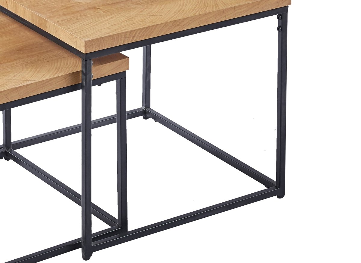 Lot de 2 tables basses gigognes carrés design SOLITA - DécoInParis