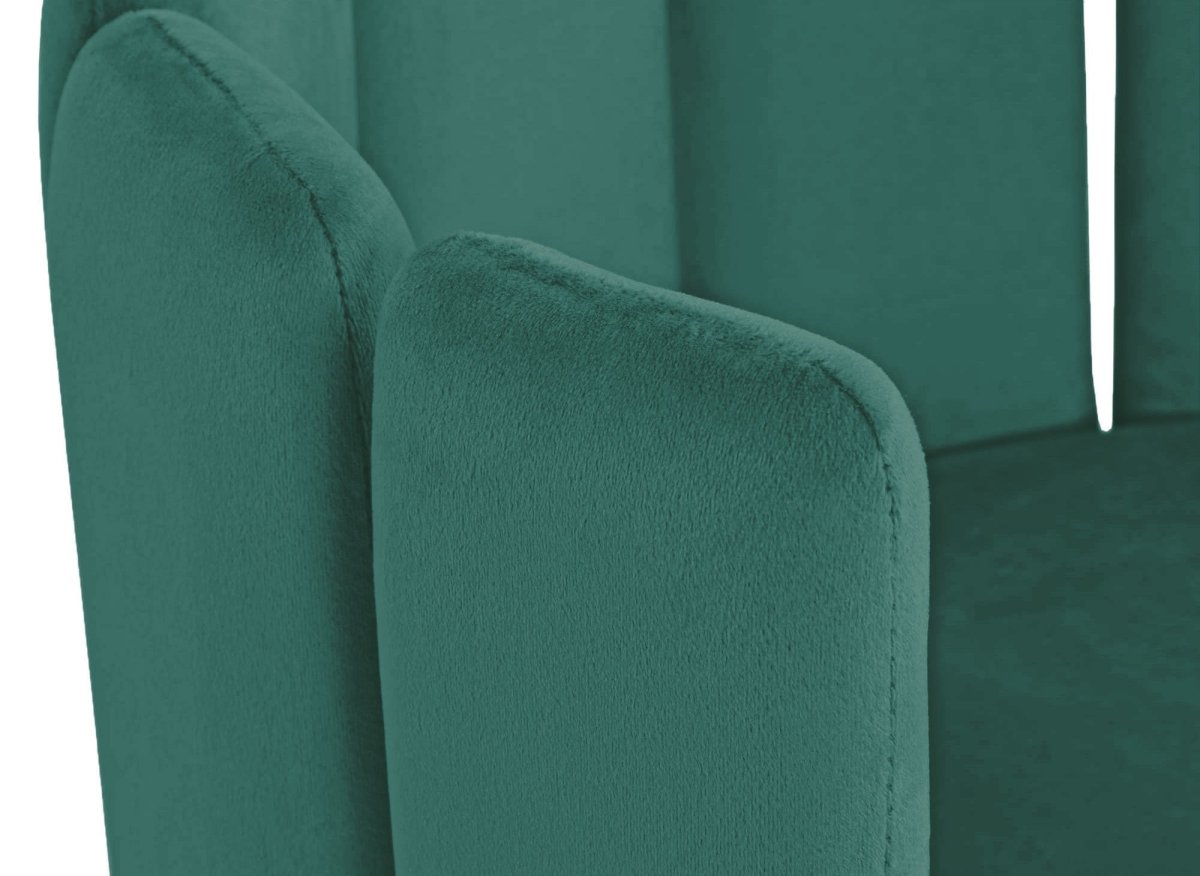 Lot de 2 tabourets de bar design en velours vert DEBBY - DécoInParis