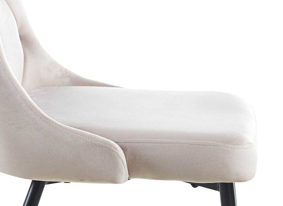 Lot de 4 chaises design en velours beige OLVEA - DécoInParis