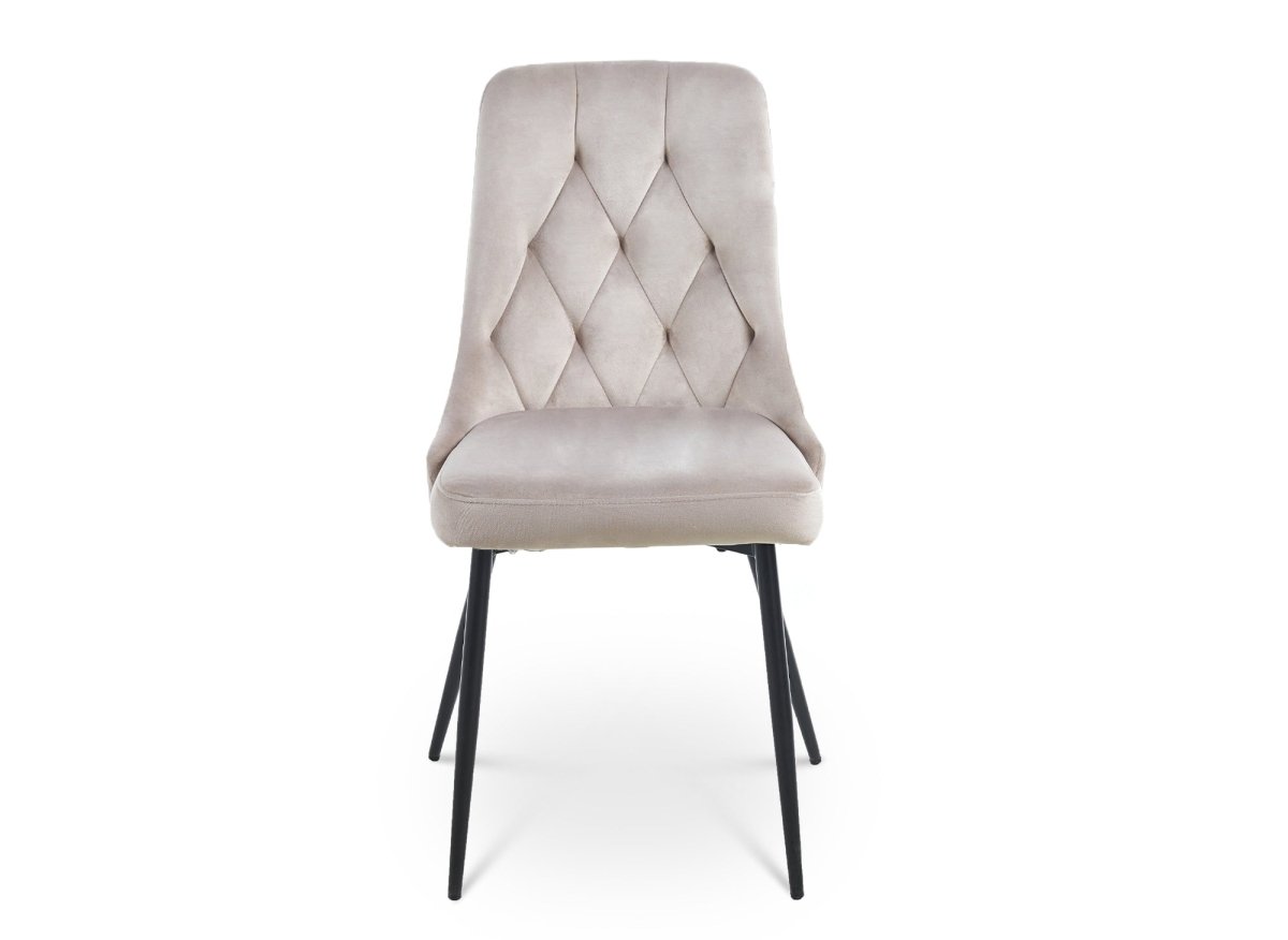 Lot de 4 chaises design en velours beige OLVEA - DécoInParis