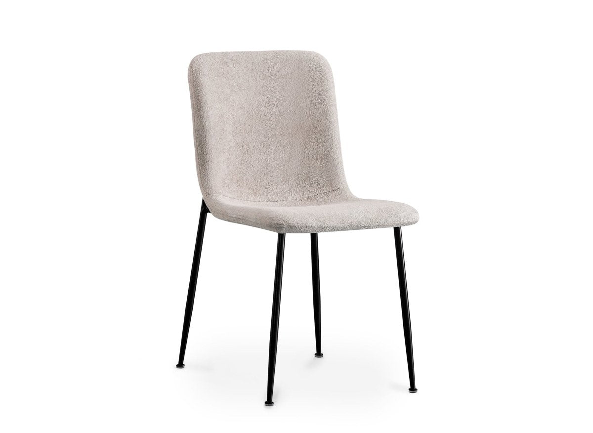 Lot de 4 chaises en tissu beige CHERYL - DécoInParis