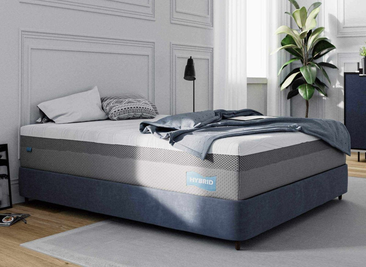 Matelas HYBRID 140 x 190 cm ressorts ensachés et mémoire de forme épaisseur 26 cm - DécoInParis