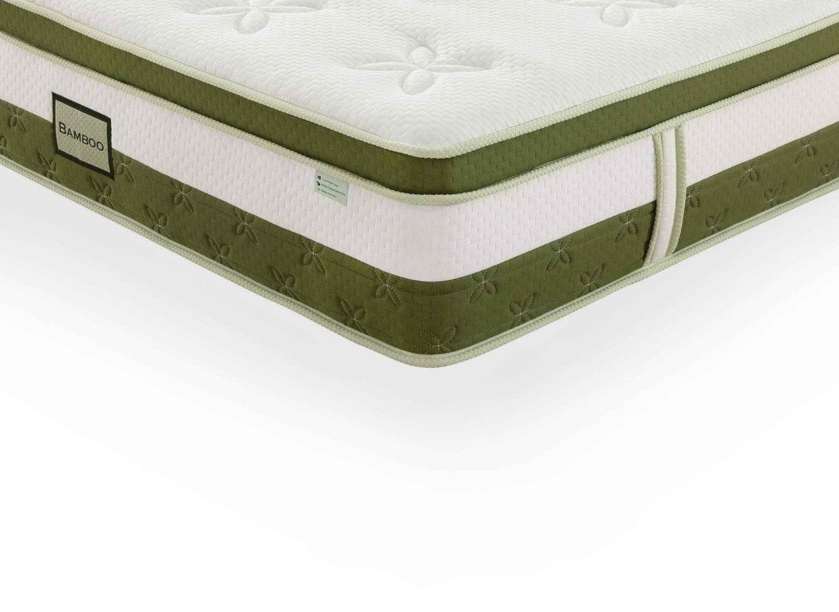 Matelas hybride BAMBOO 160 x 200 cm ressorts ensachés et mémoire de forme épaisseur 30 cm - DécoInParis