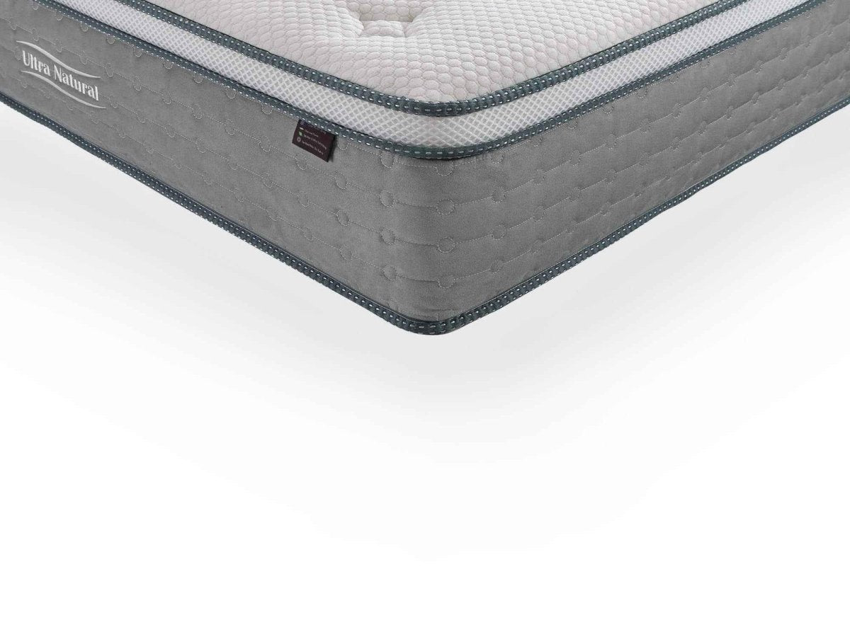 Matelas hybride NATURAL 160 x 200 cm ressorts ensachés et soie épaisseur 29 cm - DécoInParis