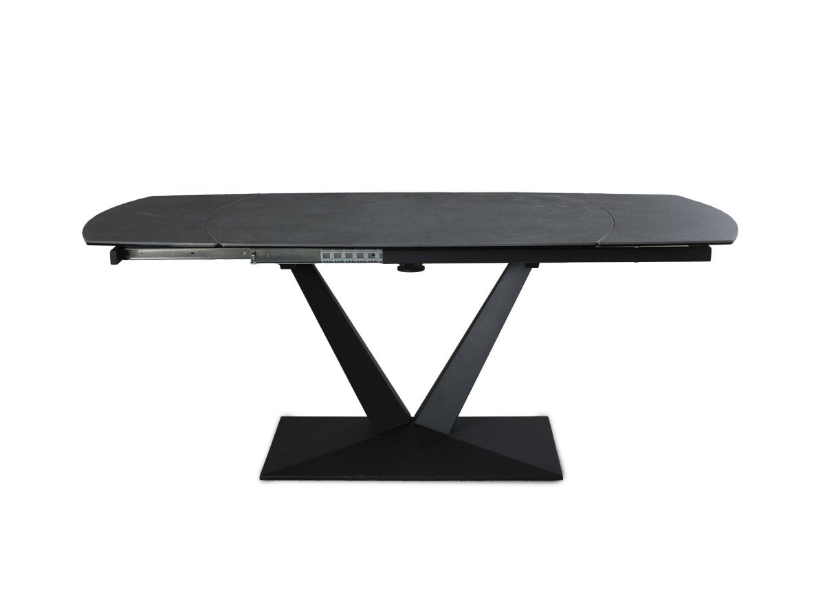 Table à manger extensible en céramique noire 6 - 8 personnes ELIAD - DécoInParis
