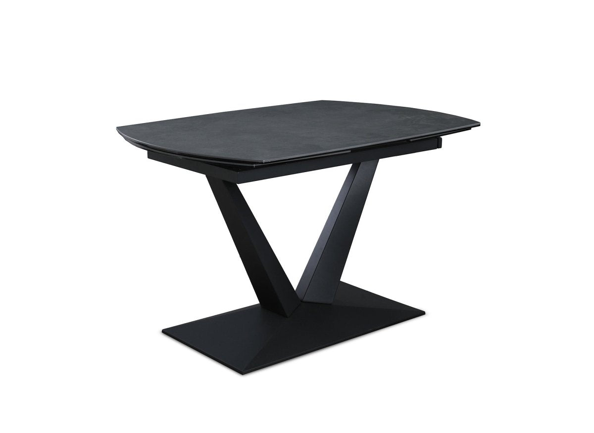 Table à manger extensible en céramique noire 6 - 8 personnes ELIAD - DécoInParis