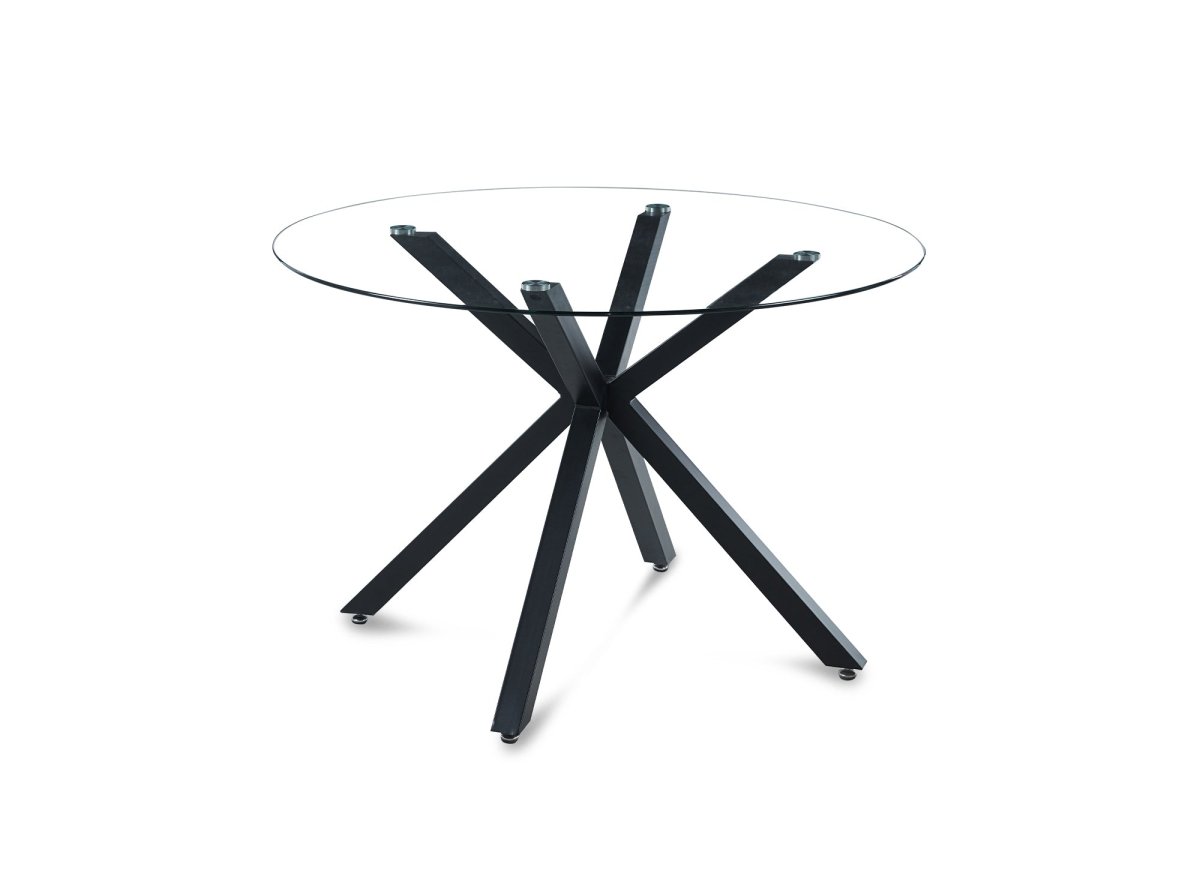 Table à manger ronde en verre CUBA - DécoInParis