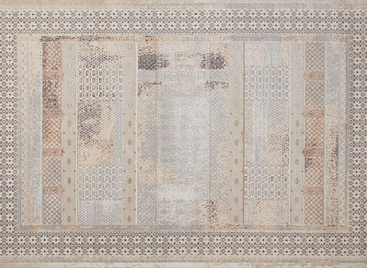 Tapis à motifs orientaux beige et marron 160 x 230 cm LUMA - DécoInParis