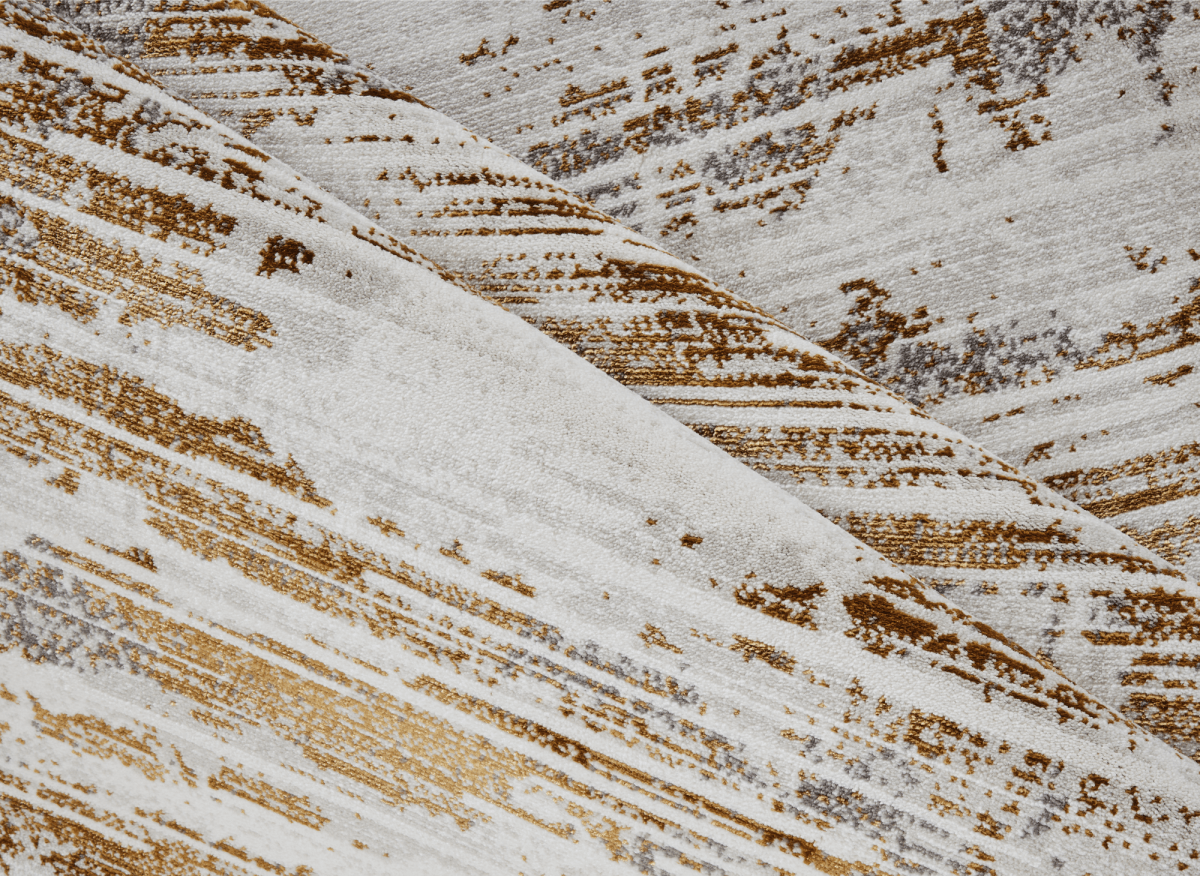 Tapis abstrait beige marron 200 x 290 cm PATINA - DécoInParis