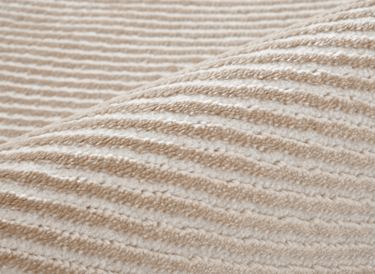 Tapis beige et blanc motif organique 200 x 290 cm SAND - DécoInParis