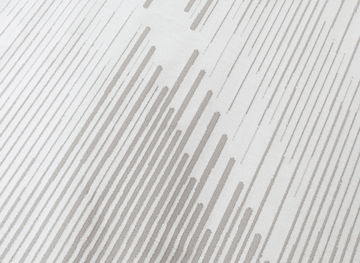 Tapis gris à lignes asymétriques 160 x 230 cm VENISE - DécoInParis