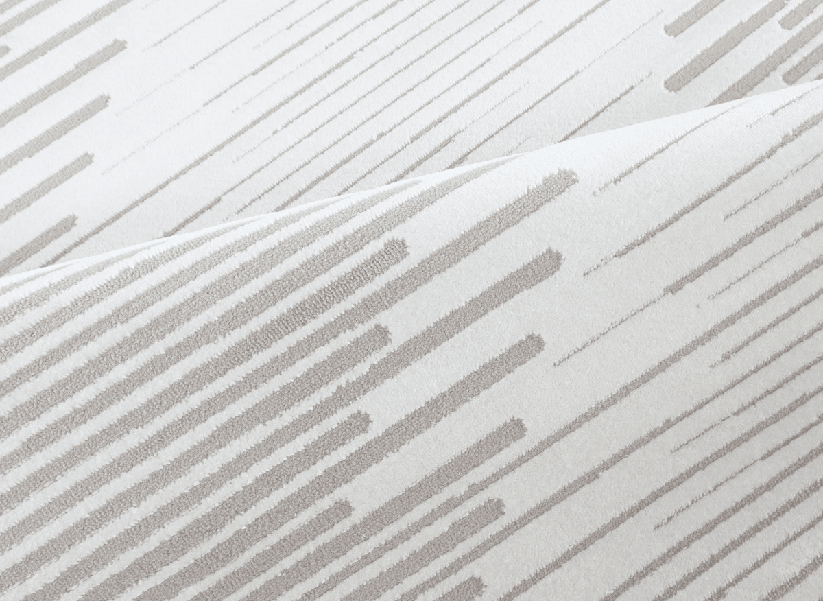 Tapis gris à lignes asymétriques 200 x 290 cm VENISE - DécoInParis