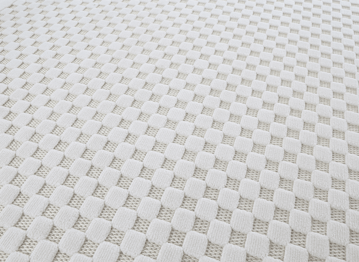 Tapis gris à motifs carreaux 200 x 290 cm MATILA - DécoInParis