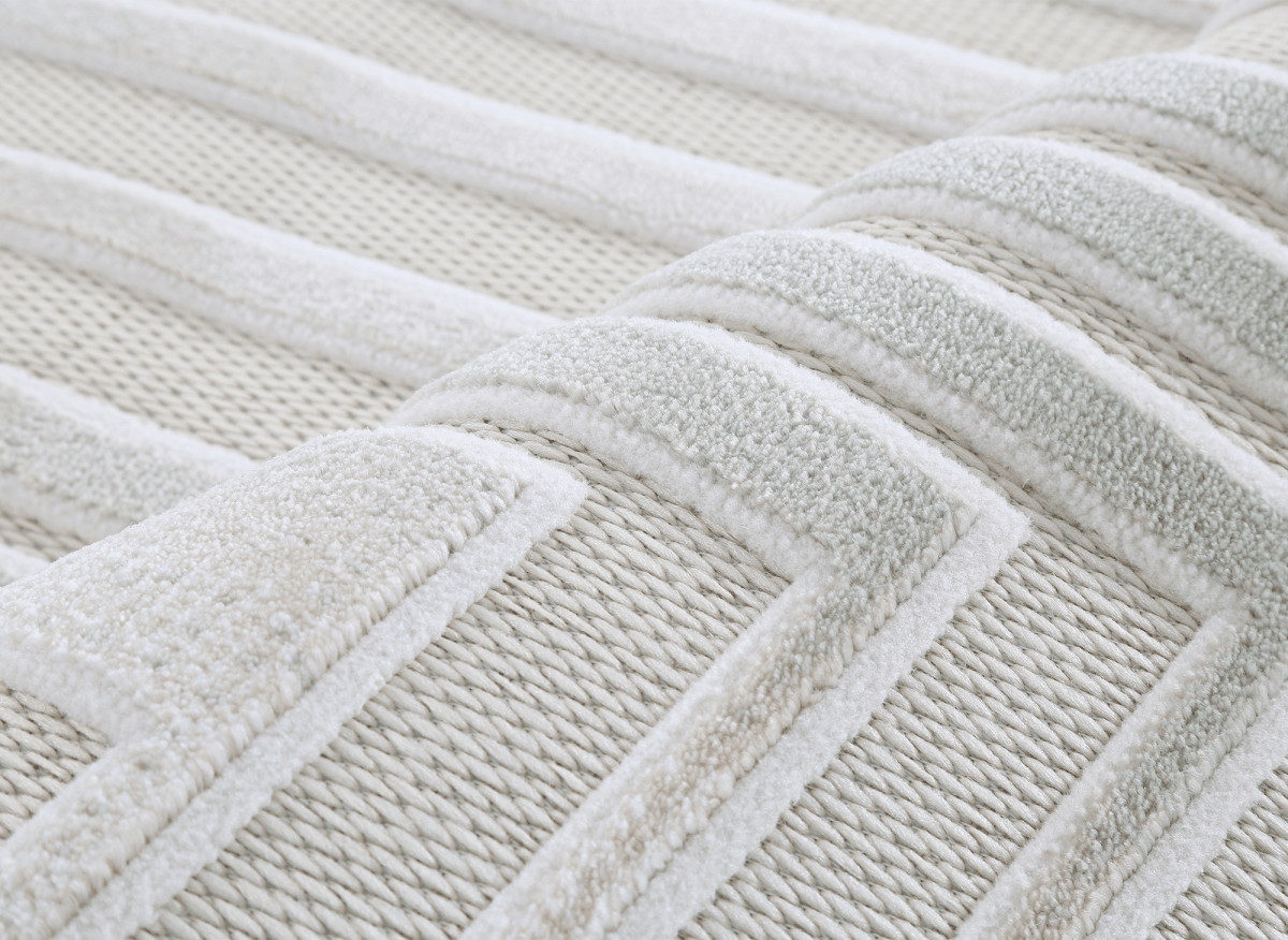 Tapis gris à motifs de lignes 160 x 230 cm PERTONA - DécoInParis