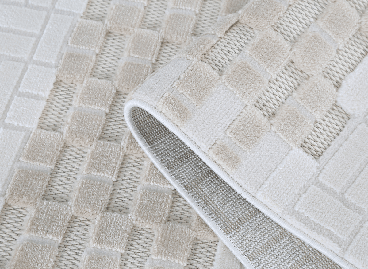 Tapis gris à motifs graphiques 160 x 230 cm ORCHIDÉE - DécoInParis