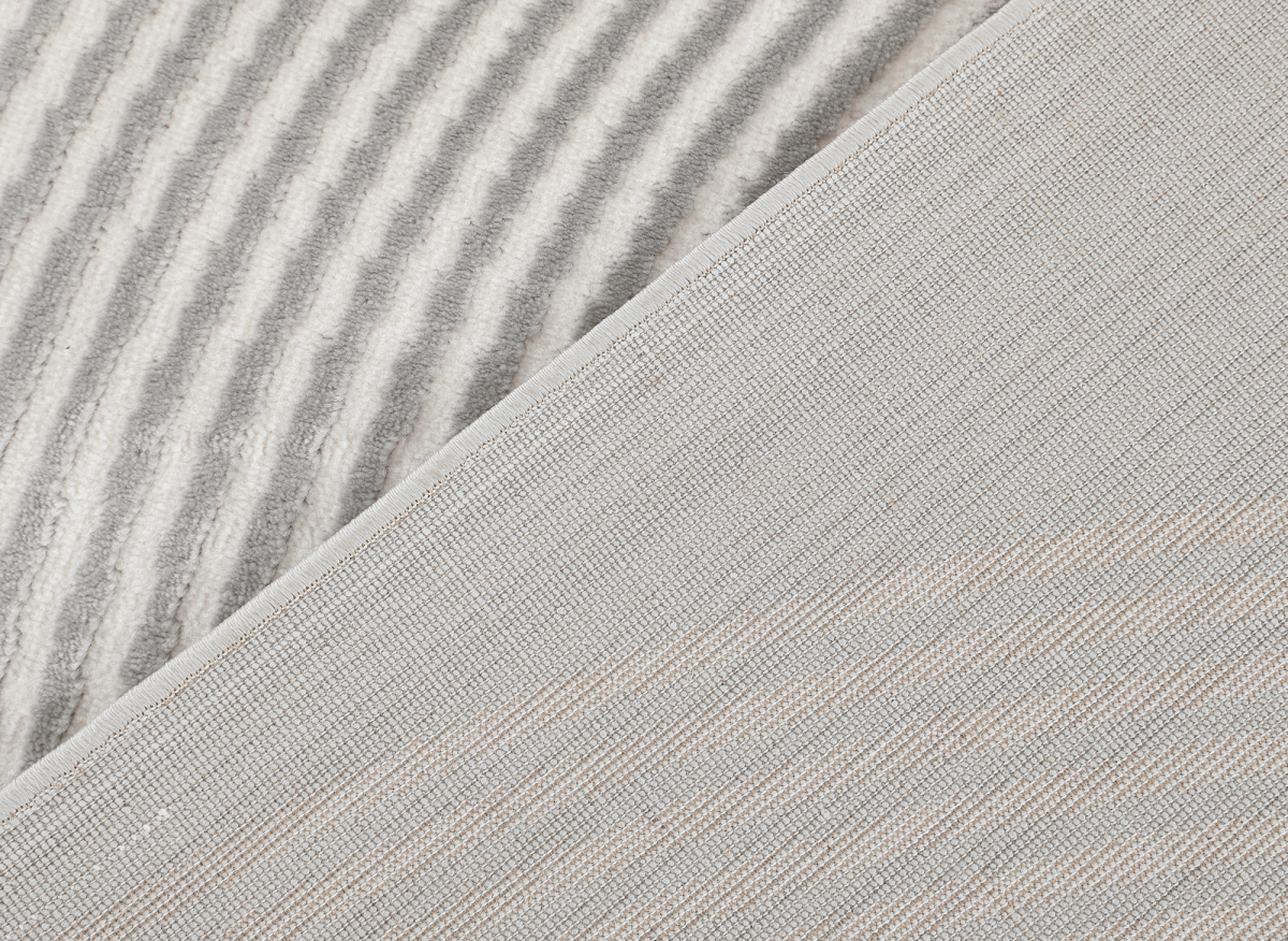 Tapis gris à motifs ronds 200 x 290 cm UTAH - DécoInParis