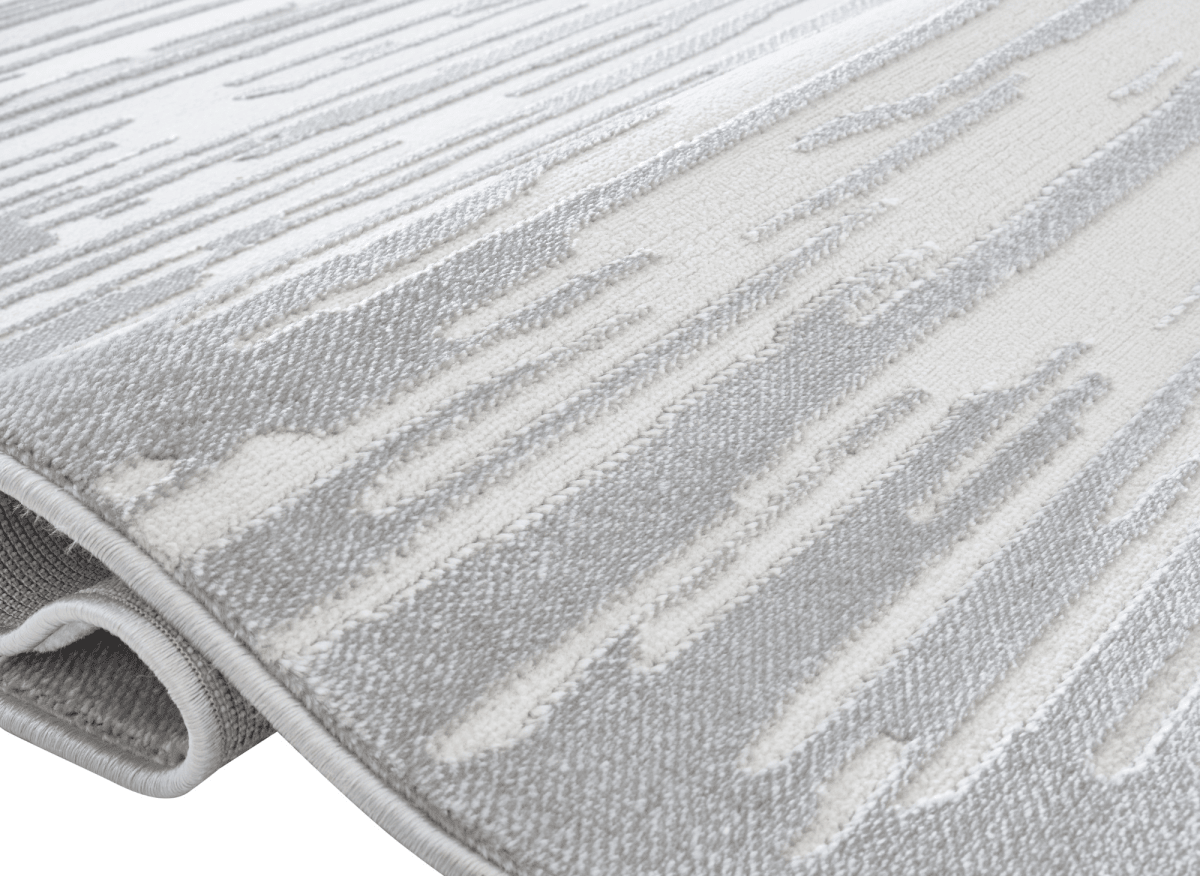 Tapis gris et blanc 160 x 230 cm FROST - DécoInParis