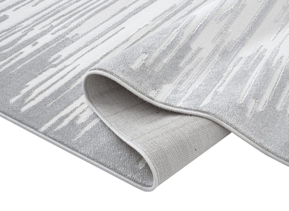 Tapis gris et blanc 160 x 230 cm FROST - DécoInParis