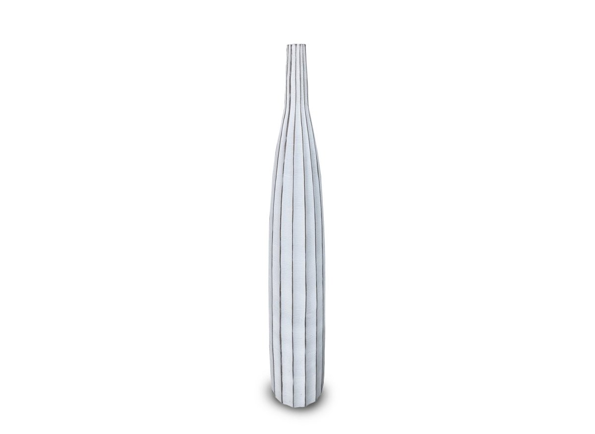 Vase soliflore en résine blanc H101 cm ORME - DécoInParis